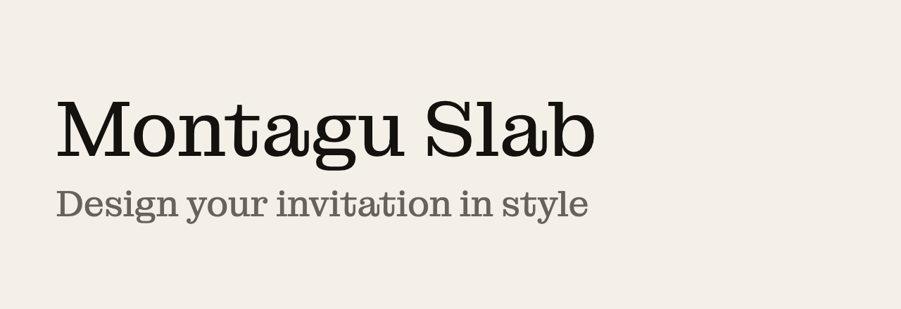 عيّنة خط Montagu Slab