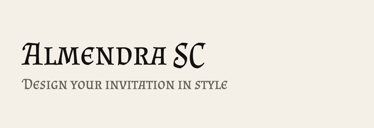 عيّنة خط Almendra SC