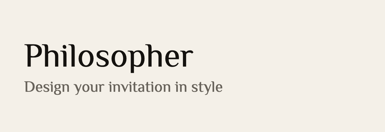 عيّنة خط Philosopher