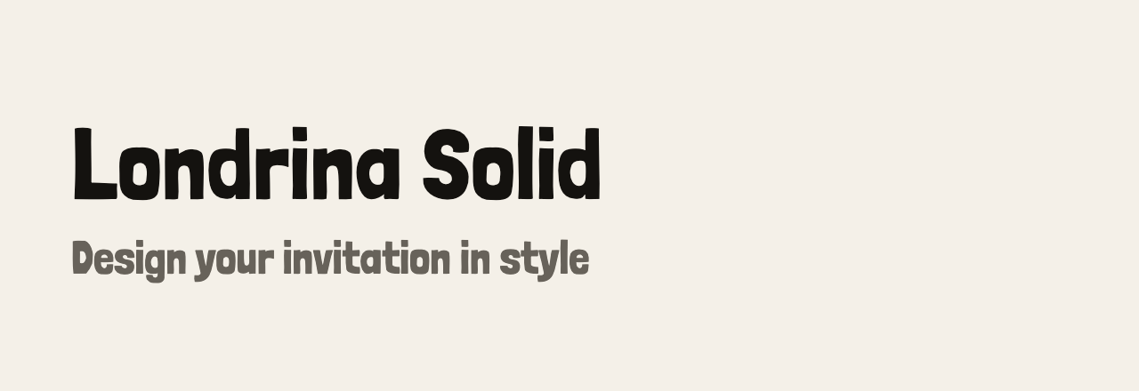 عيّنة خط Londrina Solid