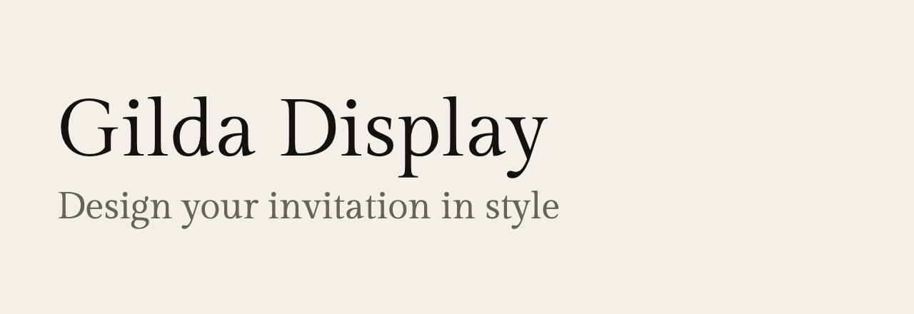 عيّنة خط Gilda Display