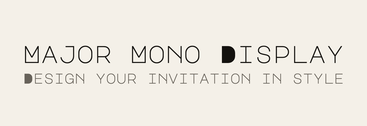 عيّنة خط Major Mono Display