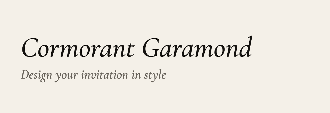 عيّنة خط Cormorant Garamond