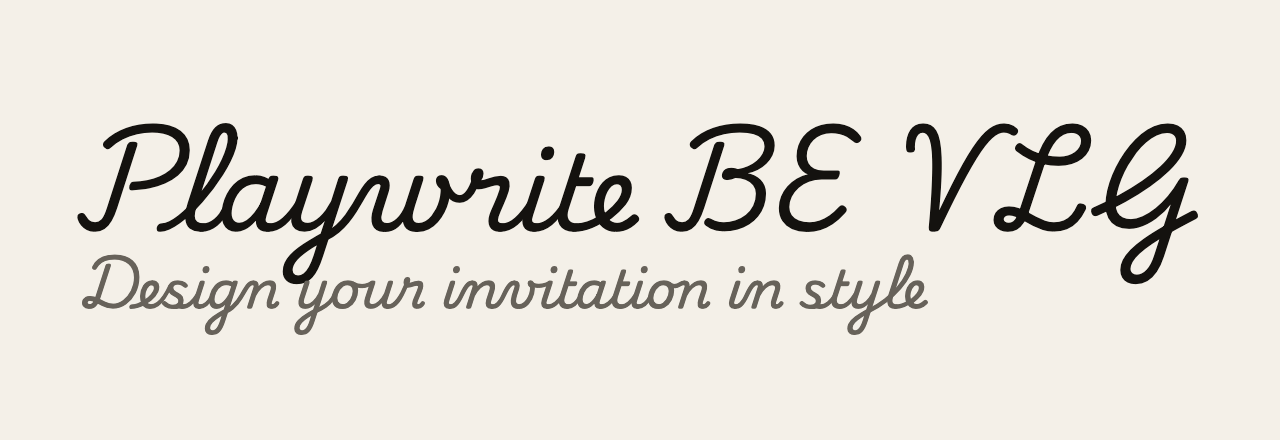 عيّنة خط Playwrite BE VLG