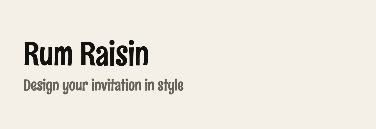 عيّنة خط Rum Raisin