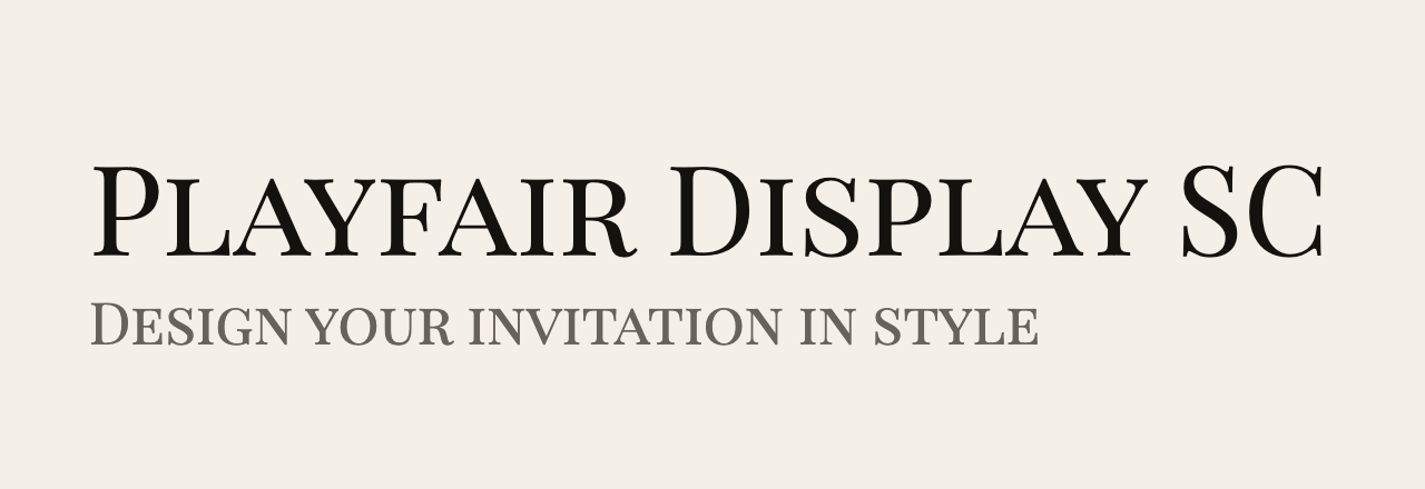 عيّنة خط Playfair Display SC