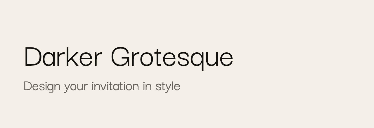 عيّنة خط Darker Grotesque