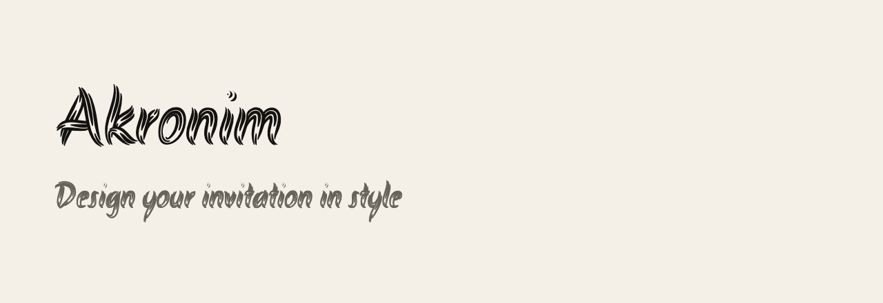 عيّنة خط Akronim