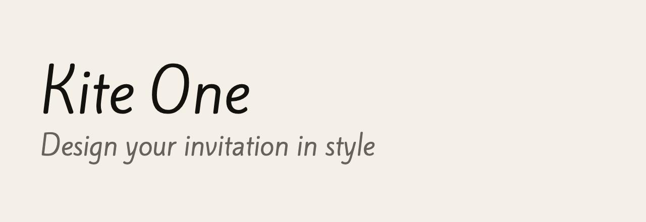 عيّنة خط Kite One