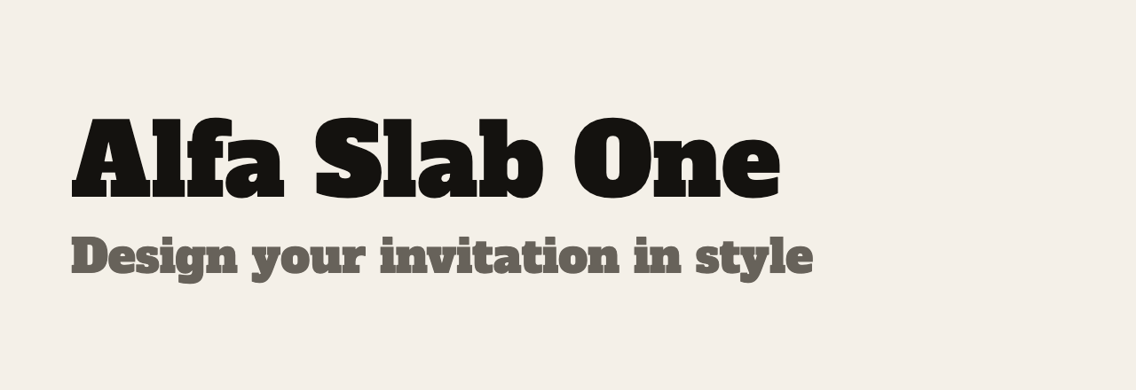 عيّنة خط Alfa Slab One