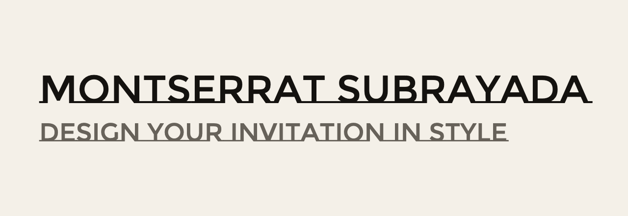عيّنة خط Montserrat Subrayada