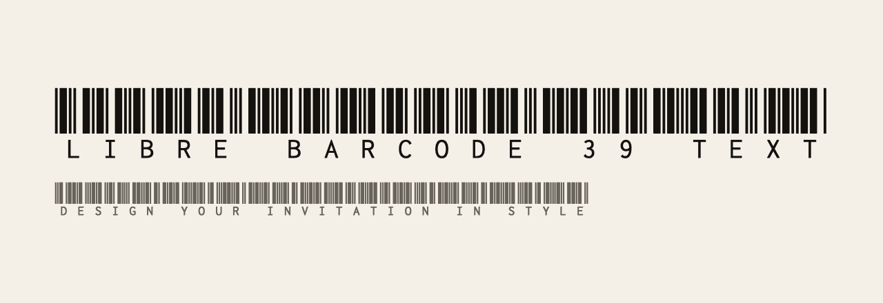 عيّنة خط Libre Barcode 39 Text