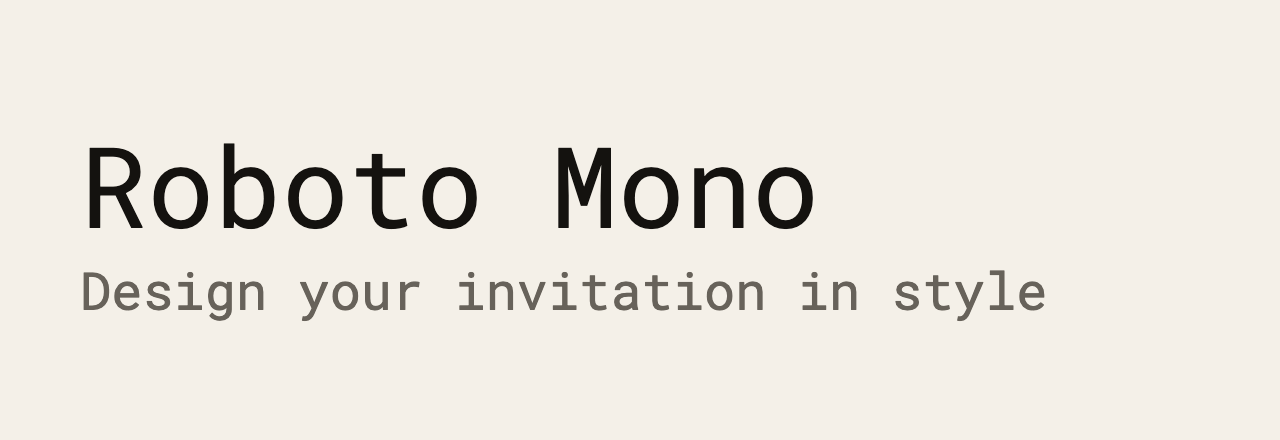 عيّنة خط Roboto Mono